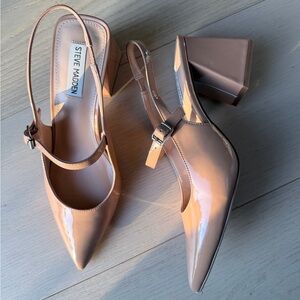 Steve Madden Tan Slingback block  Heels size 9